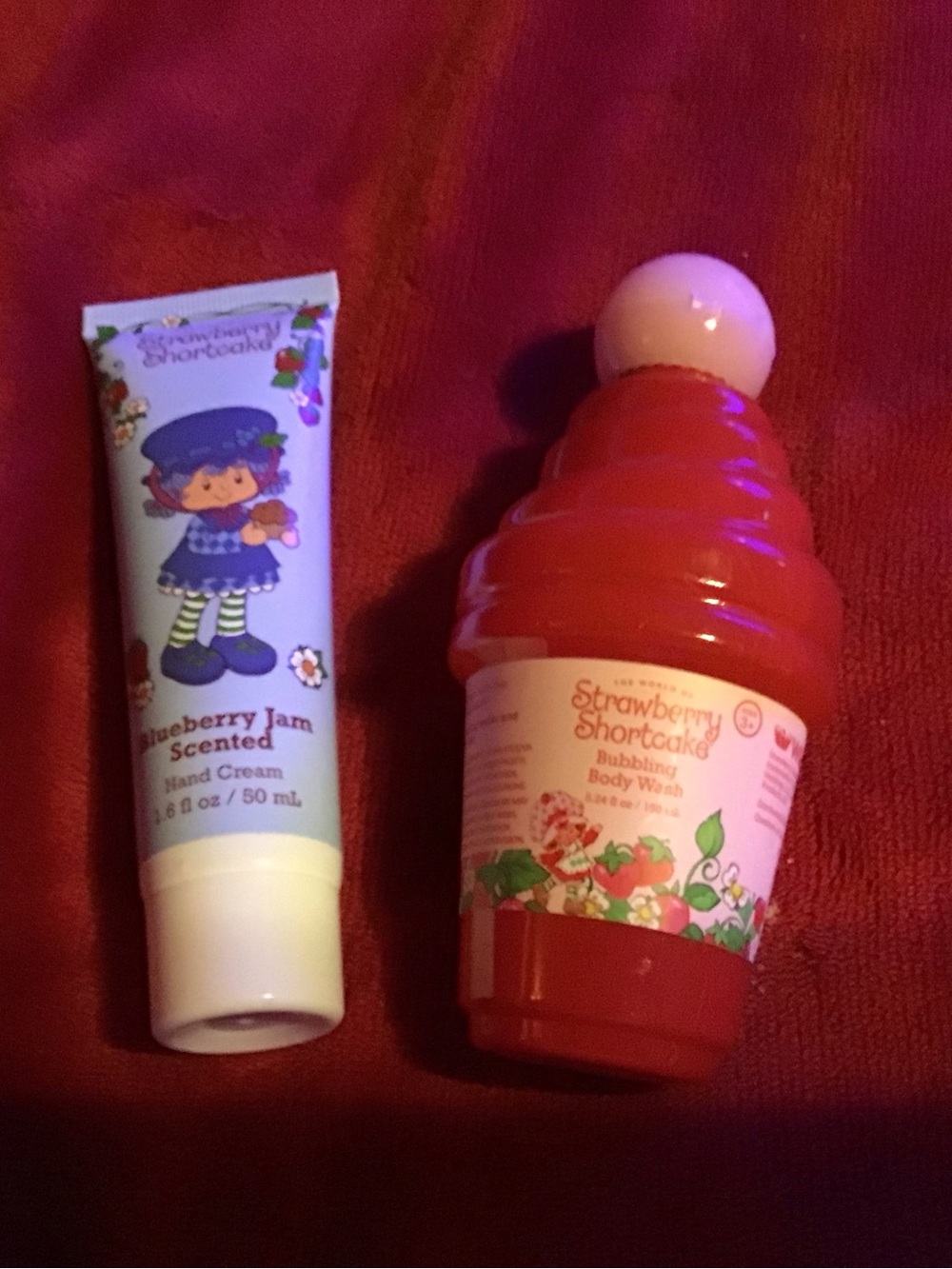 Strawberry shortcake body wash and hand cream